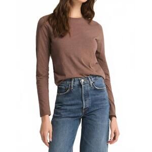 NEW Z SUPPLY modern slub long sleeve tee in deep taupe